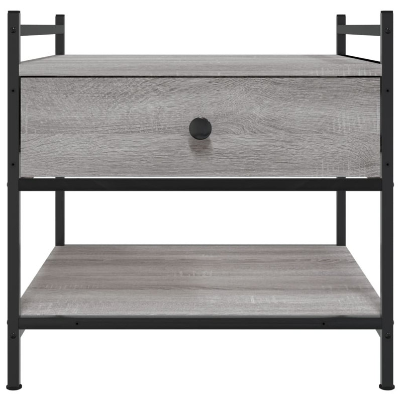 Four Leg Coffee Table with Storage, Grey Sonoma