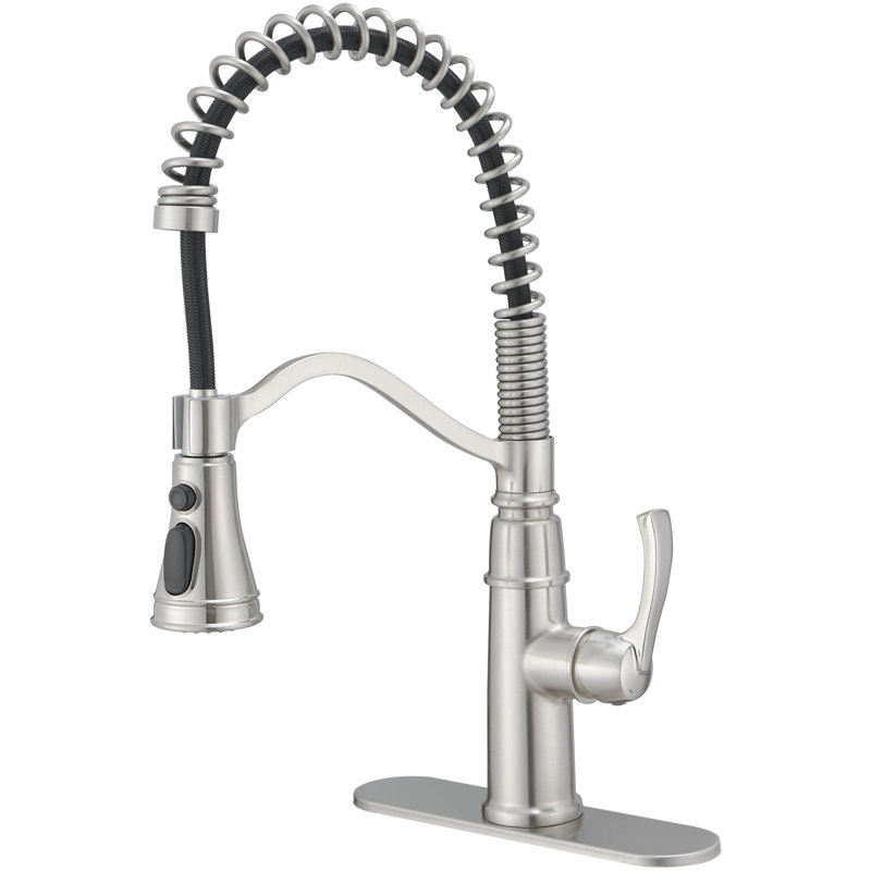 VIBRANTBATH Pull Down Kitchen Faucet, Brushed Nickel