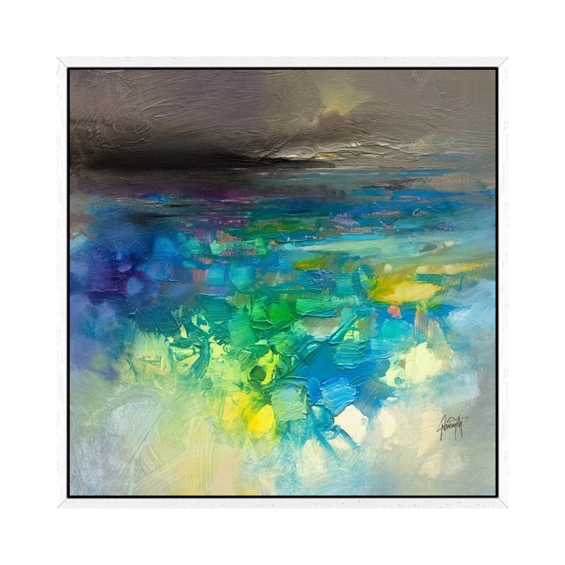 Fluid Dynamics II by Scott Naismith - Print on Canvas, White Framed, 93.98 cm H x 93.98 cm W
