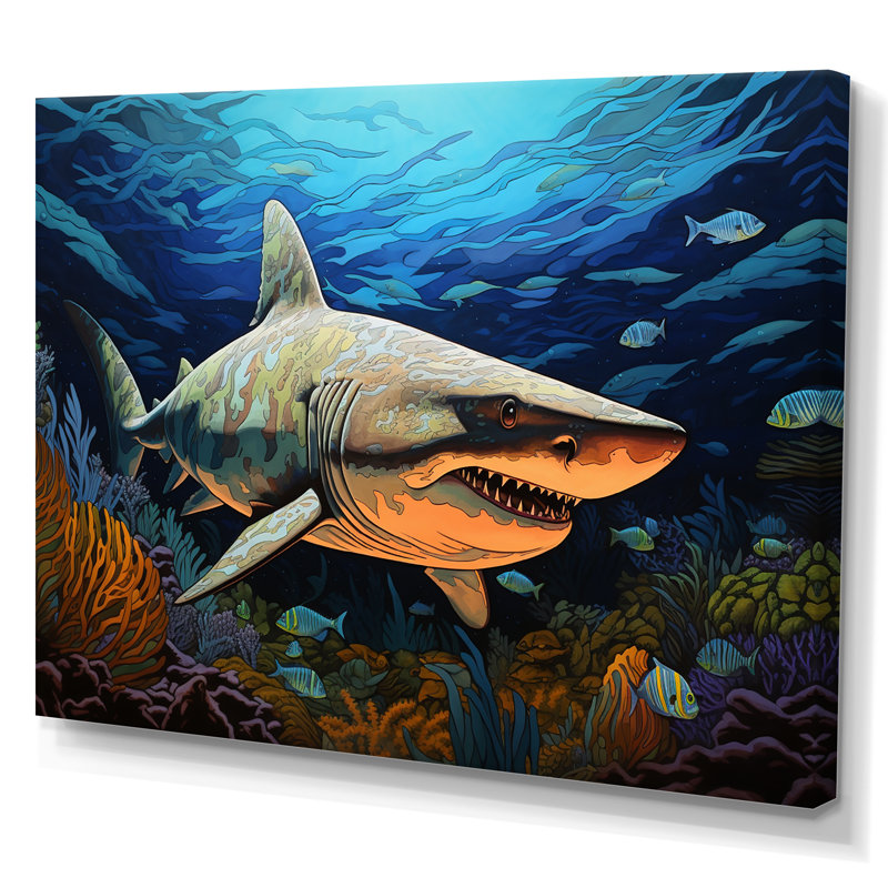 " Bull Shark Depths Photography I ", Wrapped Canvas, 30" H x 40" W