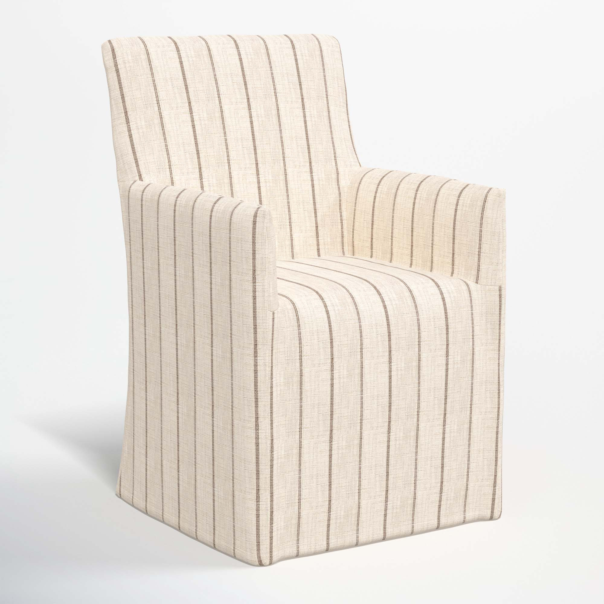 Ivanka Dining Chair, Fritz Charcoal Stripe