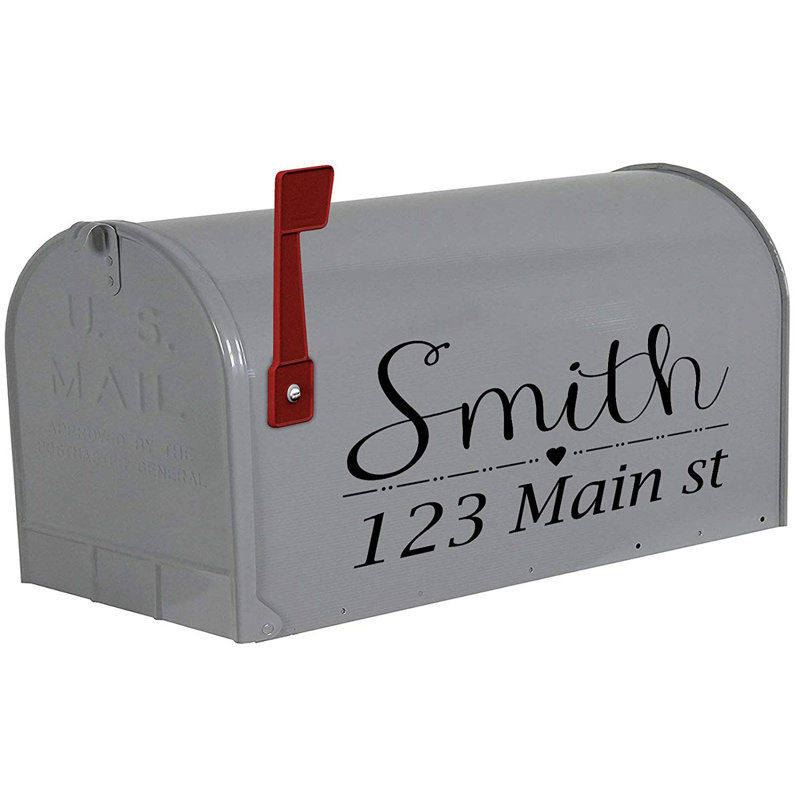 Couvercle de boîte aux lettres personnalisé autocollant, Noir