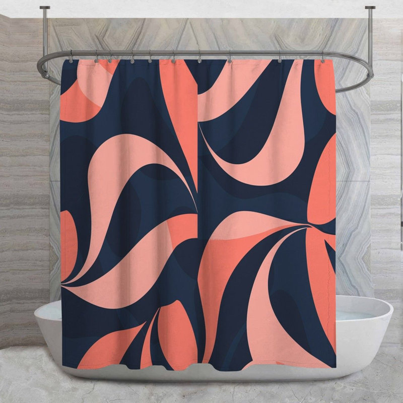Rideau de douche Curvy Floral, H 93 po x l 70 po