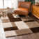 Cobina Geometric Shag Brown/Gray Area Rug