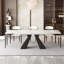 Ensemble de table de salle à manger 9 pièces Chinguun avec table de salle à manger extensible en fritté de 94,5 po et 8 chaises en tissu-113692796