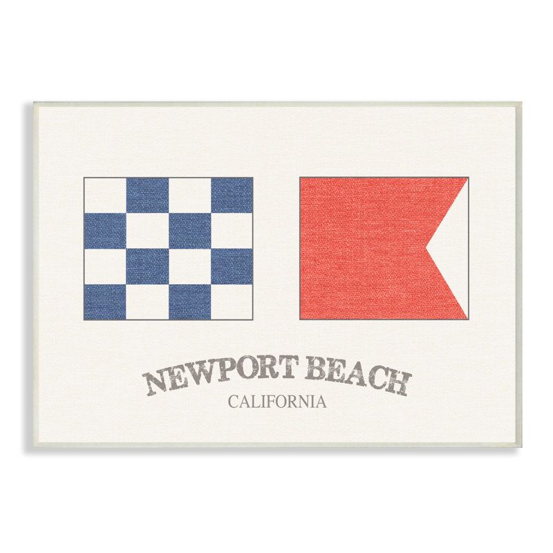 « newport beach nautique flags », impression, Plaque murale, 10 po x 15 po