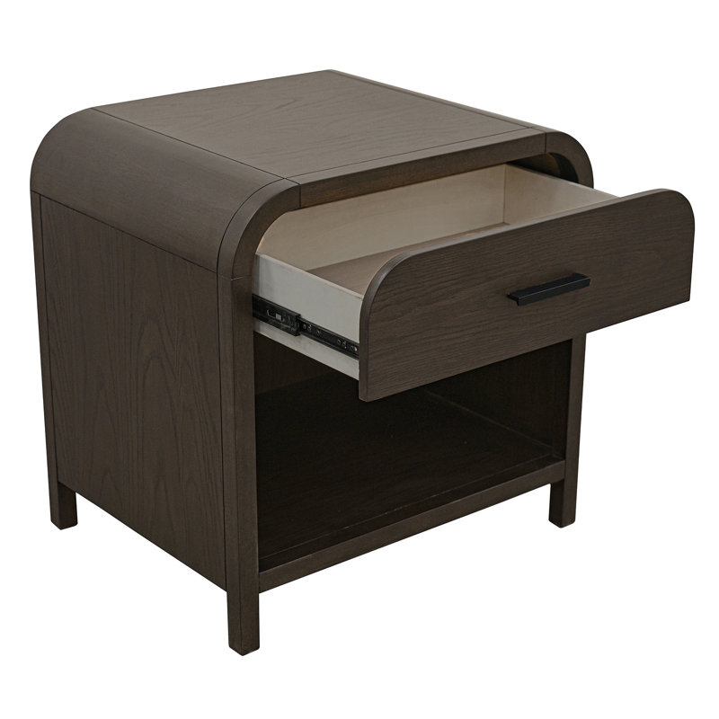 Table d'appoint 1 tiroir Bowman Noyer foncé, Dark Walnut