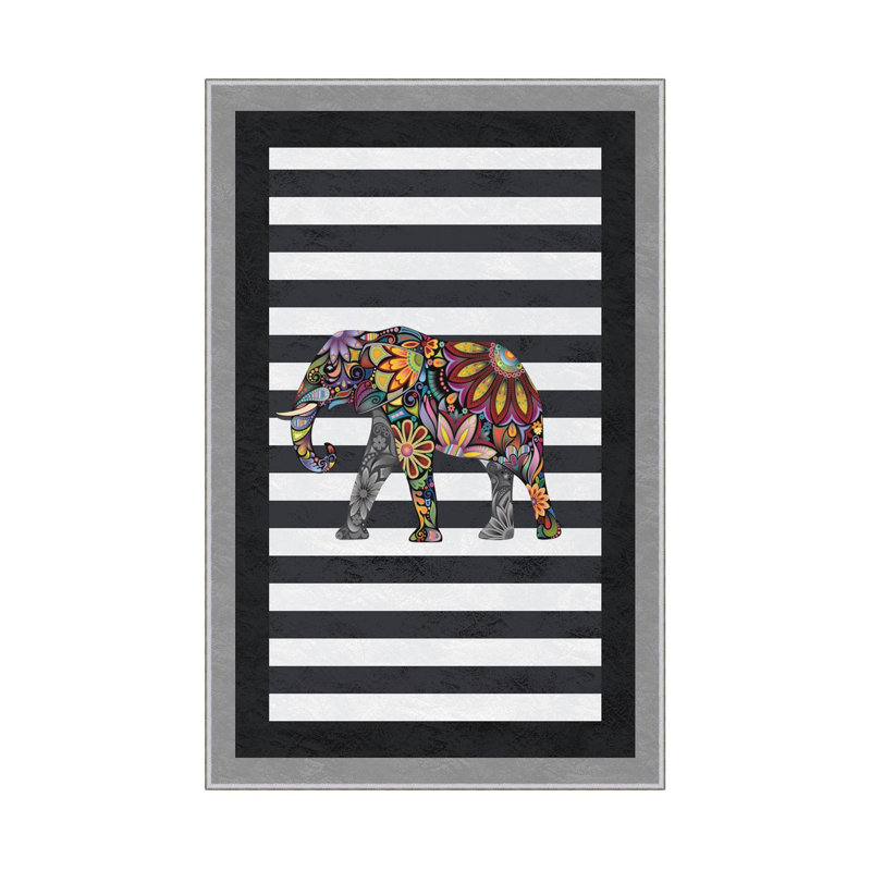 Premium Woven Carpet (23.6 x 39.4 inches), 100% Polyester, Antibacterial, Non-Slip PVC Underside | 8 mm Pile Height, 650 gr/m² | Machine Washable, 3D Digital Printing, Ideal for Home & Office Decor
