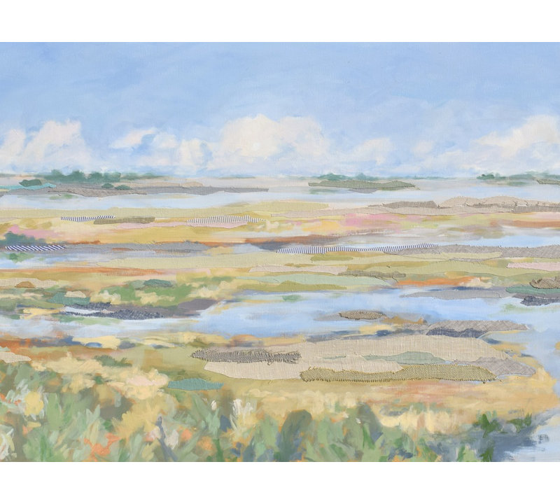 Lazy River 8 Print by Karin Olah, Wrapped Canvas, No Mat, 24" H x 18" W