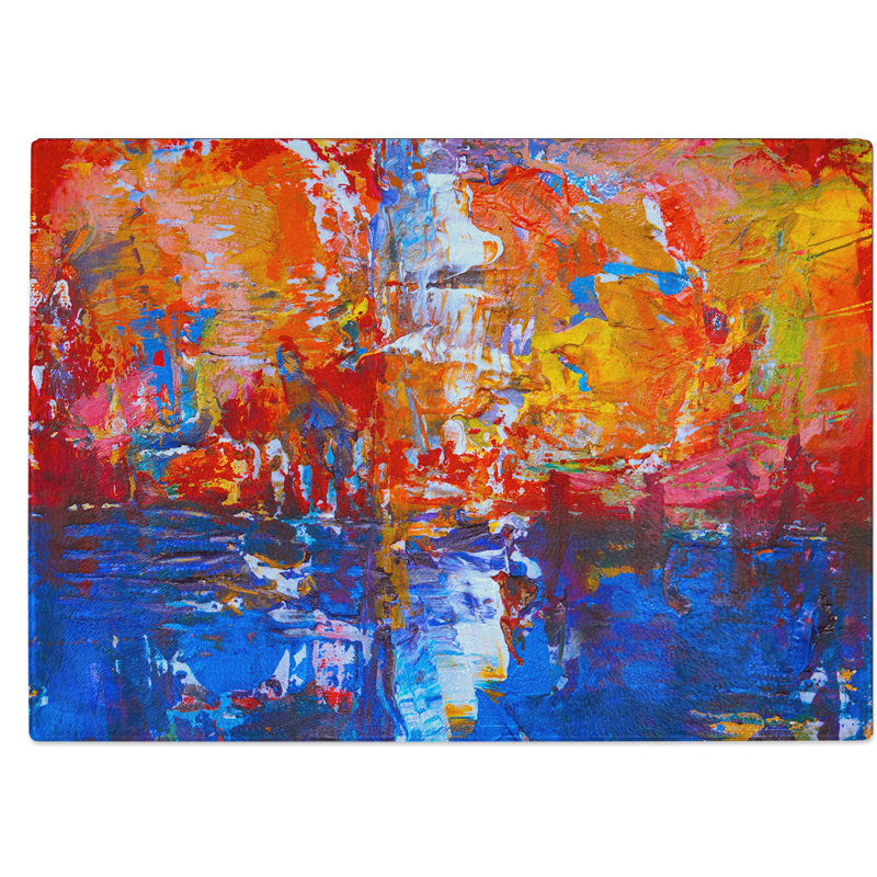 Tempered Glass Art Painting Vol.386 Chopping Board, 39 cm W x 28.5 cm L