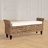 Calne Upholstered Wicker Bench