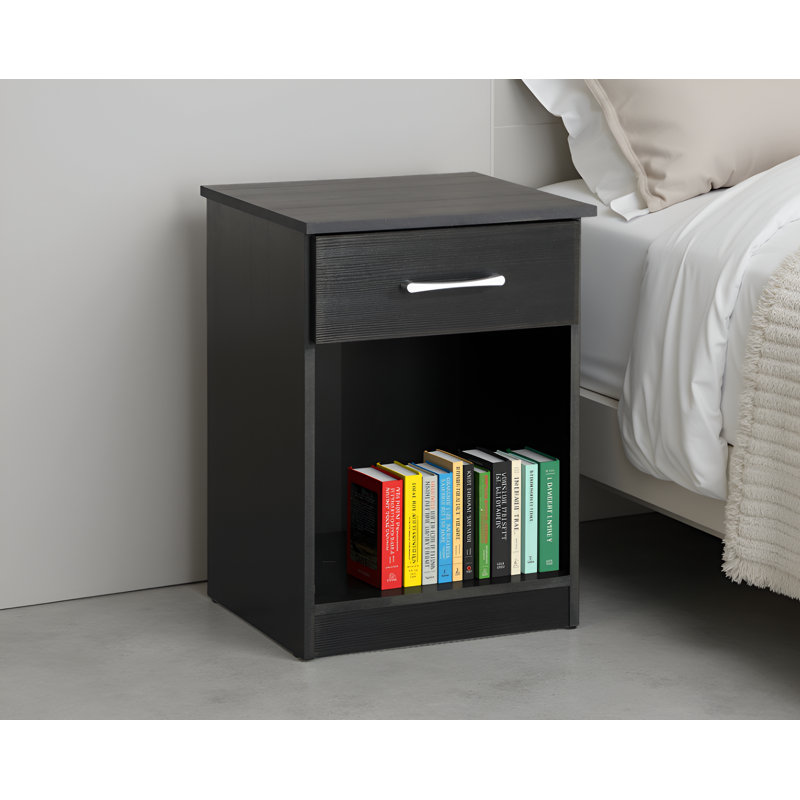 Table de chevet Harrel pour espaces décontractés, Noir