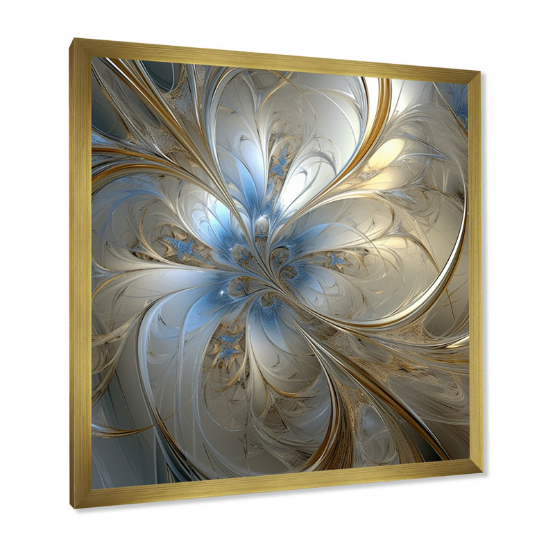 Décoration murale spirale tourbillonnante Tender, Cadre doré simple, H 36 po x l 36 po x P 1,5 po