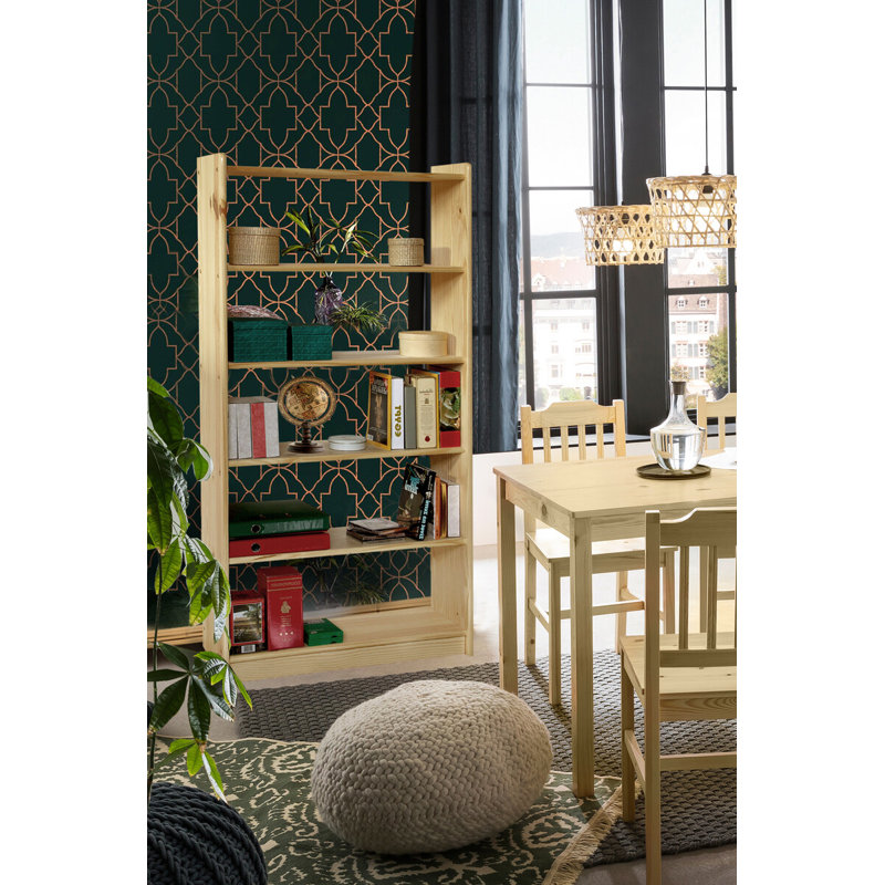 Hallowell 80cm W Solid Wood Standard Bookcase, (4 shelves) 170cm H x 80cm W x 30cm D
