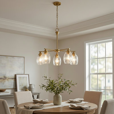 Luminaire suspendu 5 lumières Alfaia