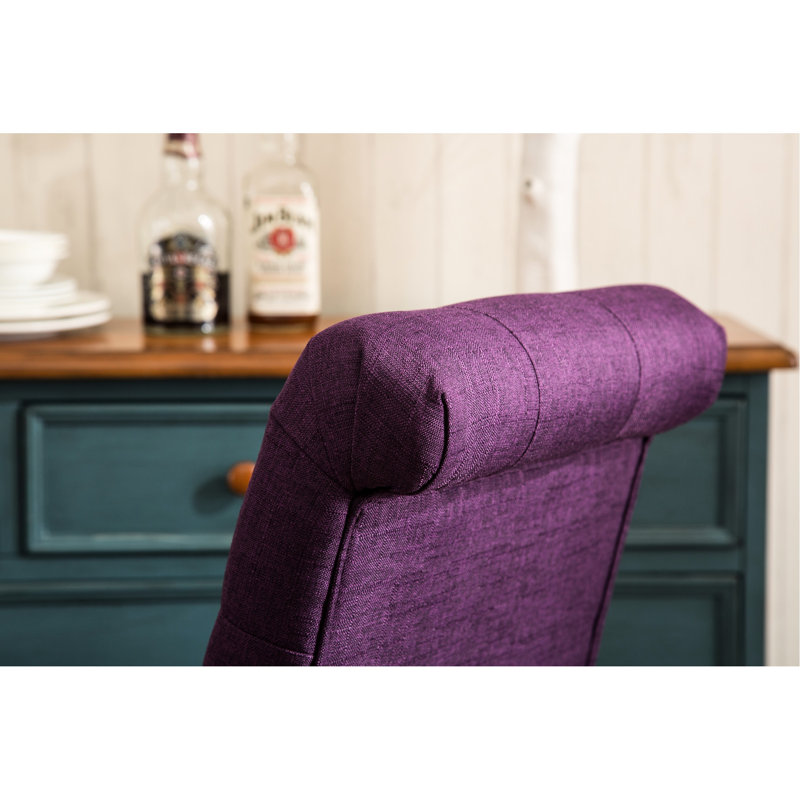 2 chaises de salle à manger mauves, bois massif, sièges en bois d'aspect luxueux, 2, mauve, chic, Mauve
