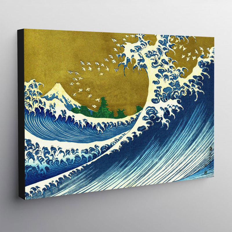 The Big Wave by Katsushika Hokusai - Wrapped Canvas Painting, 31cm H x 41cm W x 4cm D