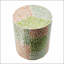 Tabouret de jardin cylindrique avec table d'appoint D14 x 18 po vert / rose