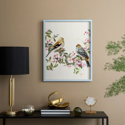 Songbird Duo II, reproduction encadrée - bois massif