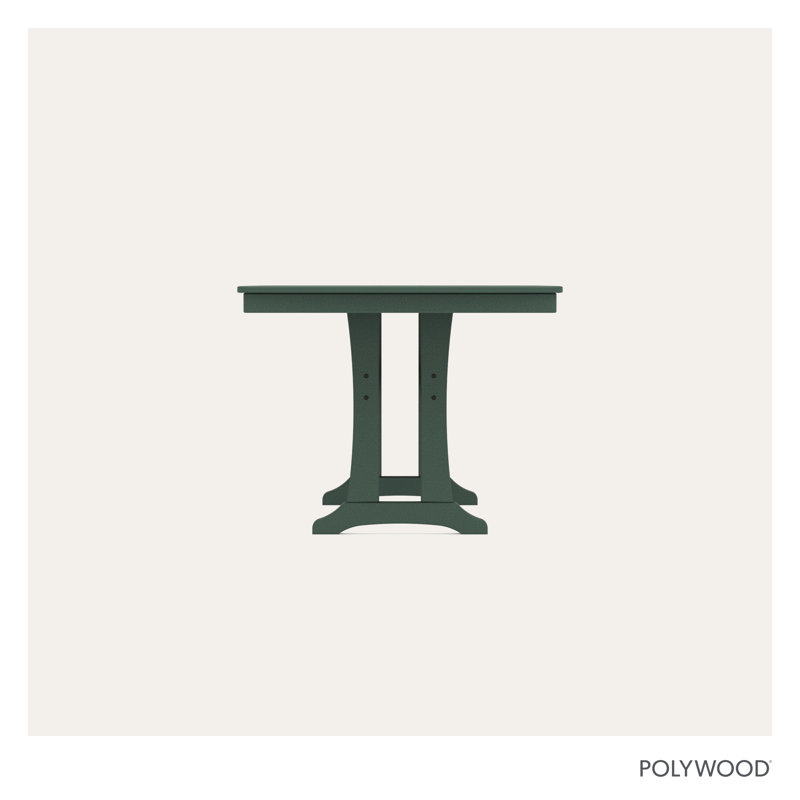 Nautical Trestle 38" x 73" Dining Table, Green