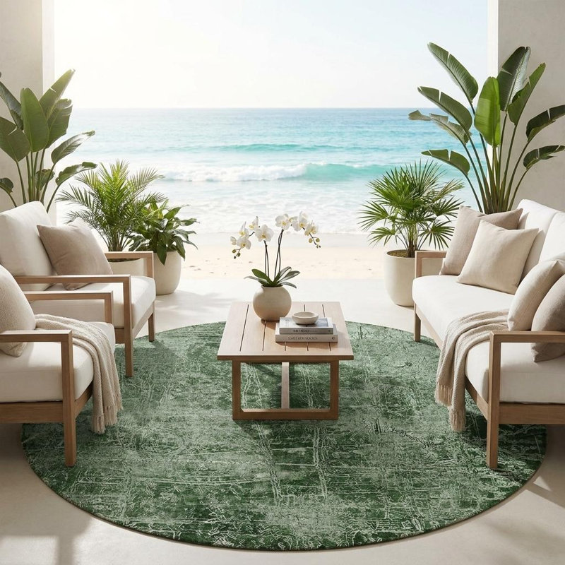 Tapis extérieur rond 8 po Emerald