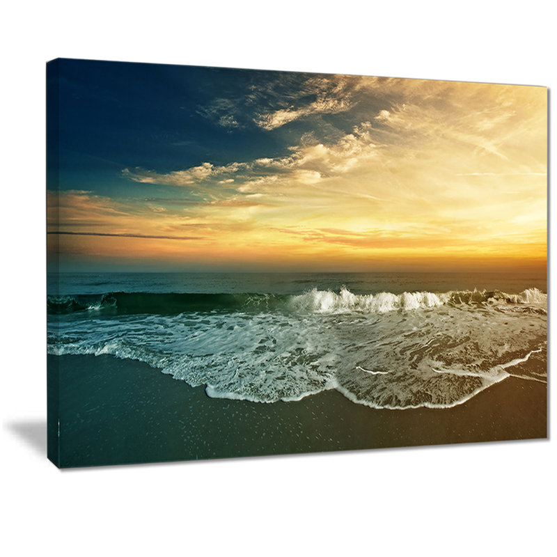 « beach panorama », reproduction d’impression sur toile, H 30 po x l 40 po x P 1 po