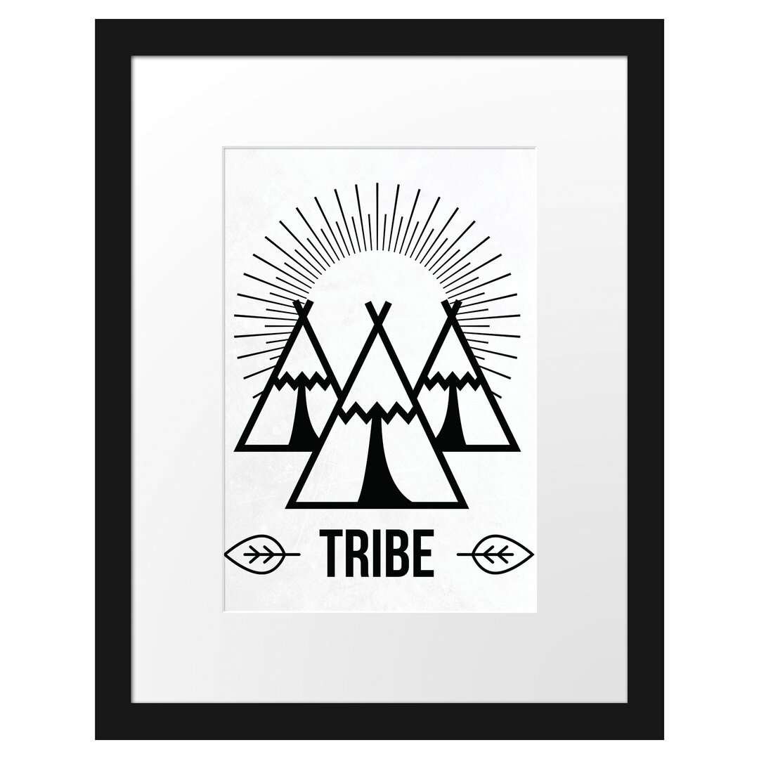 Gerahmtes Poster Tribe White