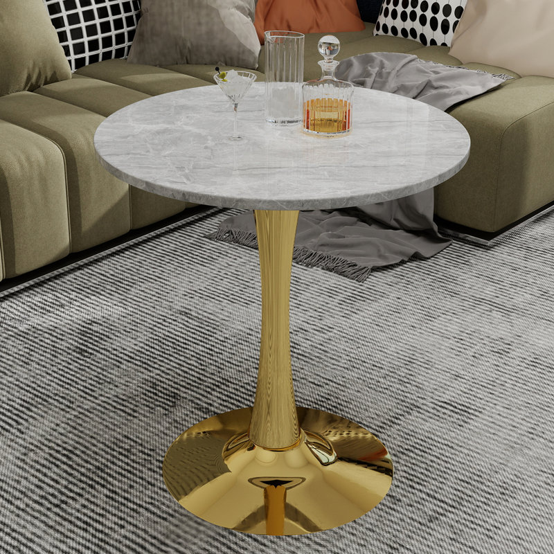 Table basse dorée 27,6 pouces