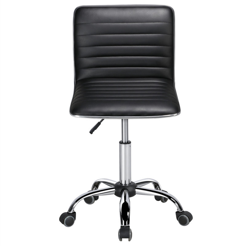 Low Back Armless Office Chair, Black