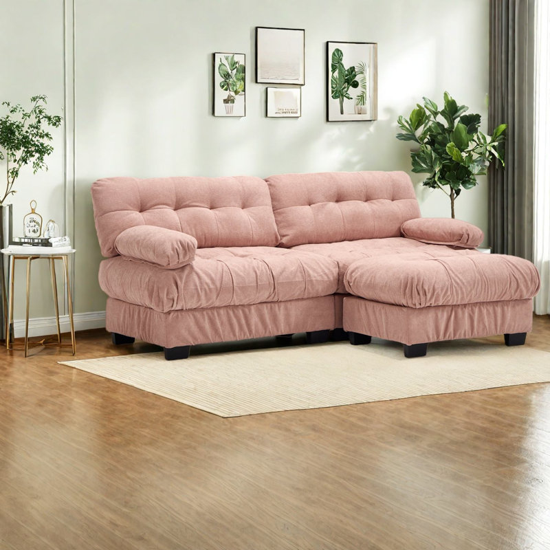 Deep Seat Sectionals, Wood Frame Modern L Shaped Sofa For Home
