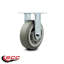 6 Inch Thermoplastic Rubber Wheel Rigid Caster with Ball Bearing Service Caster