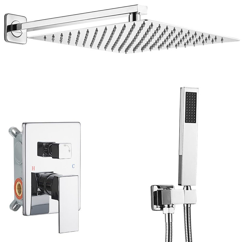 Système de douche 16 po, Chrome poli
