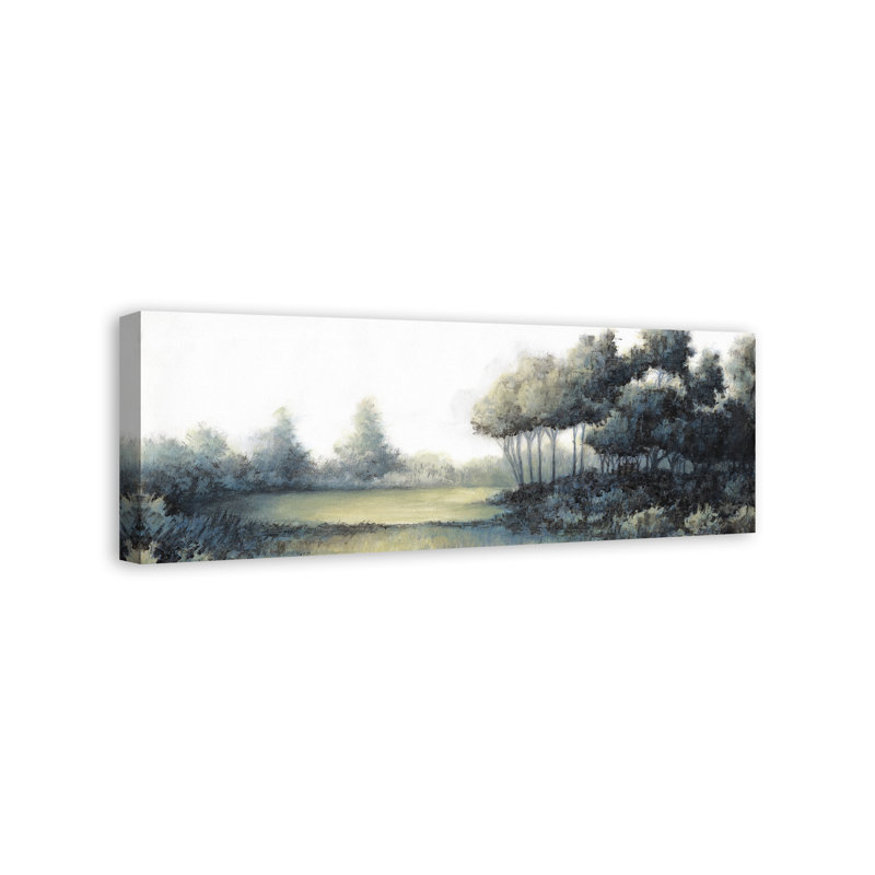 Paysage serein - peinture sur toile, Toile tendue, H 12 po x l 36 po x P 1,25 po