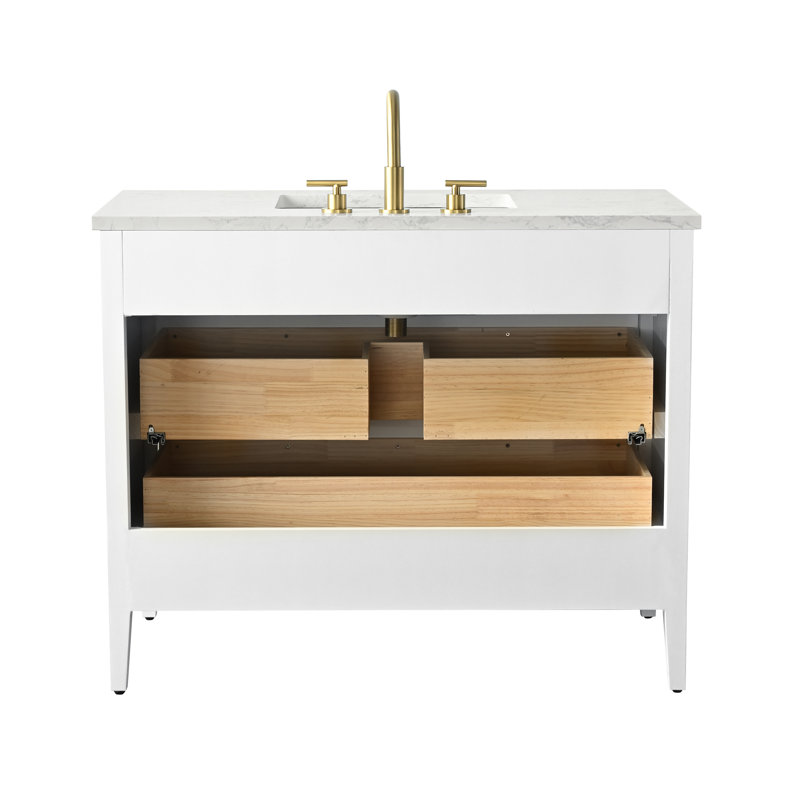 Emma 42" W Single Vanity, White