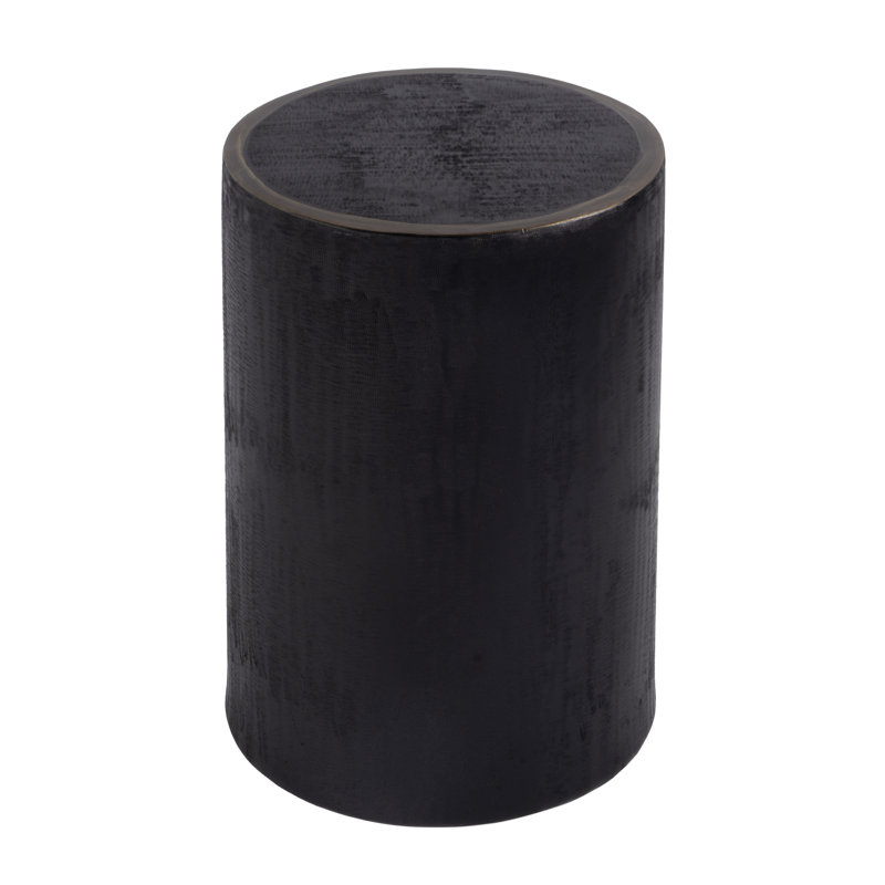 Tundra 12 in. W Round  Stainless Steel End Table