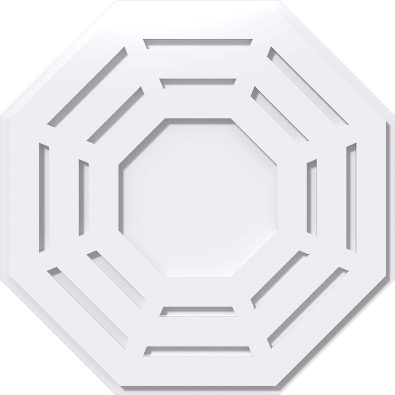 Médaillon de plafond contemporain en PVC Westin, H 1 po x l 22 po x P 22 po