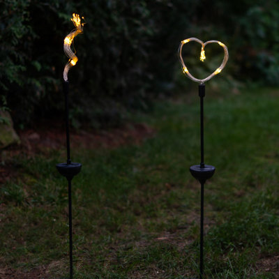 Twinkle-Lite Outdoor Garden 120 LEDs Solar Powered Sparkler Stake Lights