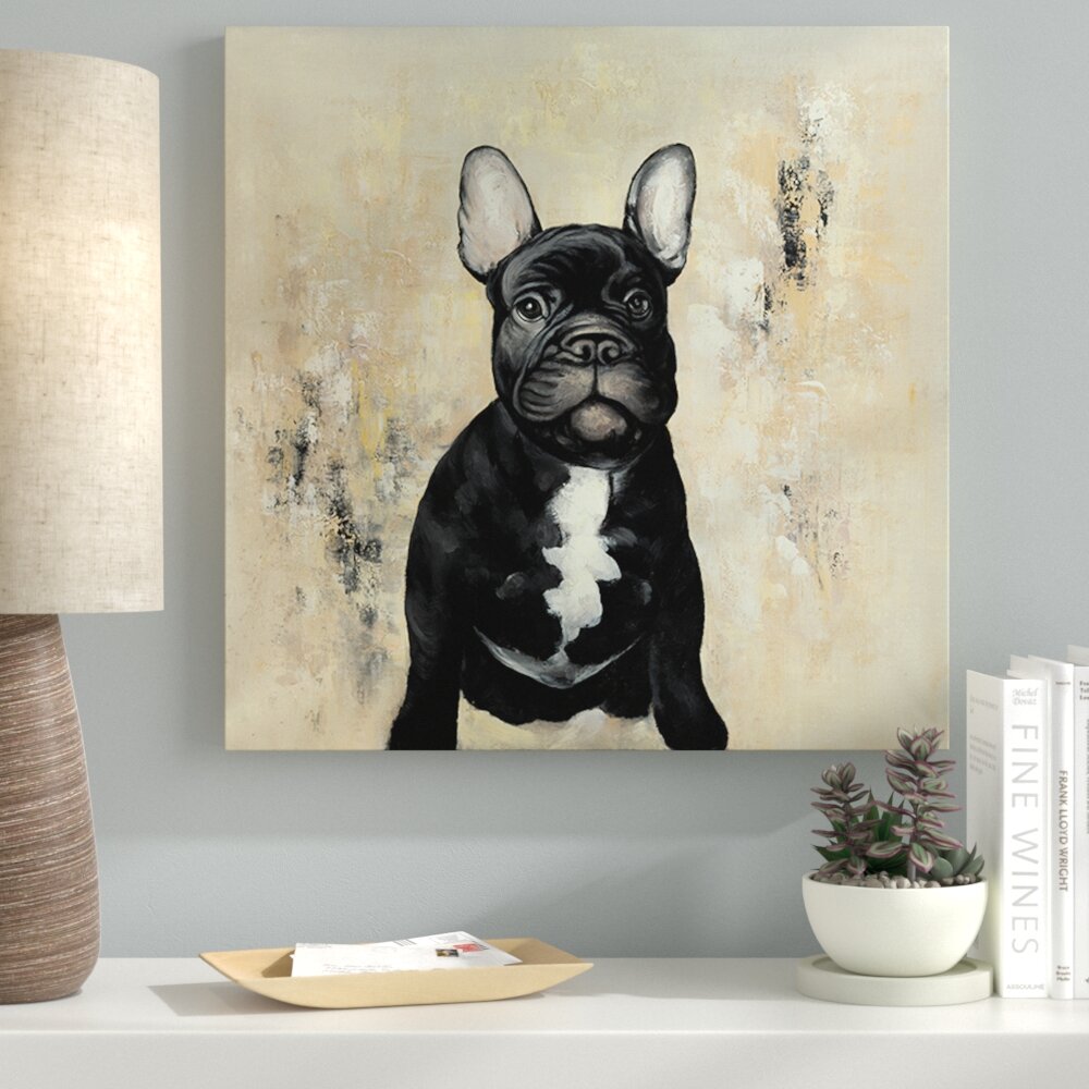 French bulldog outlet canvas painting