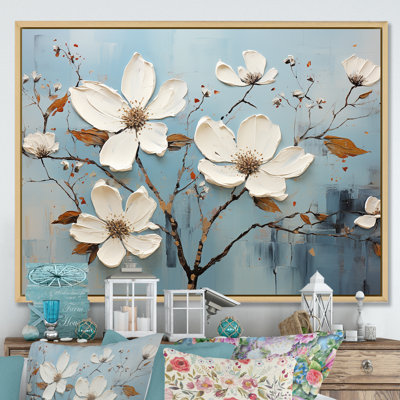 Cornouiller blanc qui fleurit tranquillité IV sur toile