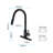 Touch Kitchen Faucet With Pull Down - Matte Black Stainless Steel, 360-Degree Swiveling For Sink Complete Wash, Wrist-Driven, Corrosion And Rust , Single Handle Water Temperature Flow Control Black,
