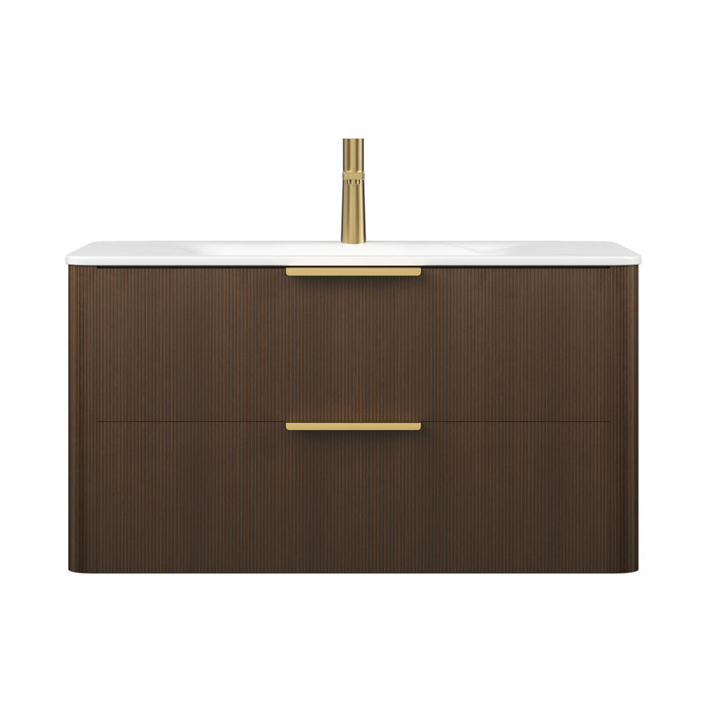 Meuble-lavabo moderne de 30 po Opaline, Walnut, 36"