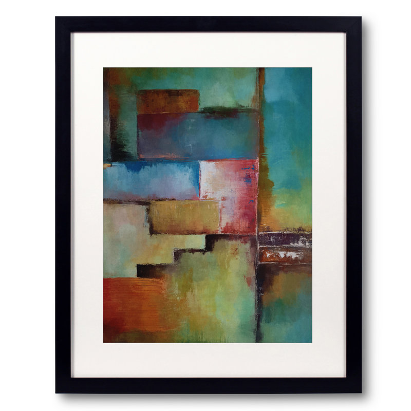 Urban Concept 2; Urban Concept 2 par Angel Estevez - Peinture, Papier avec cadre noir, 16" H x 20" W