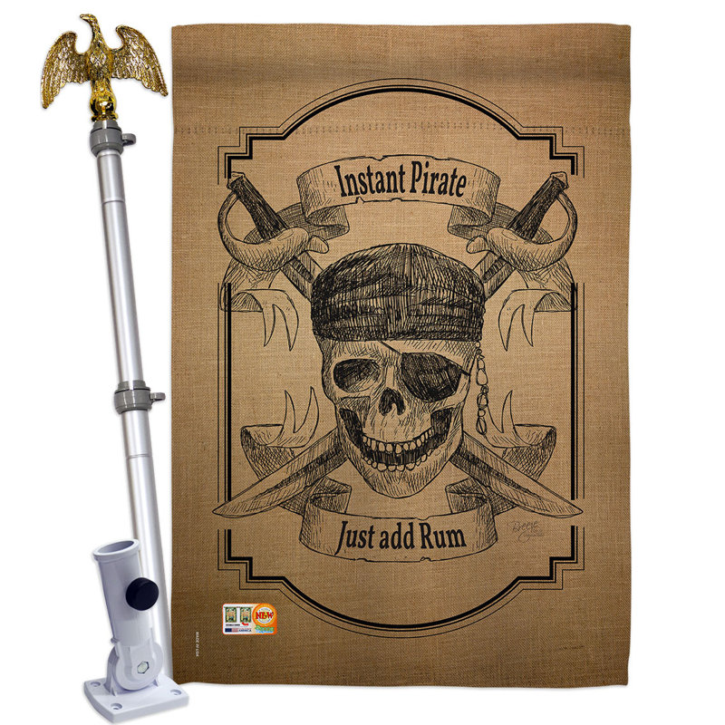 Ensemble de drapeaux en polyester 40 po x 28 po Instant Pirate