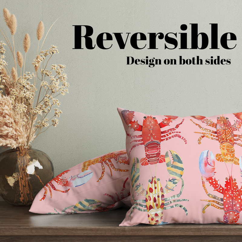 Reversible Pillow Cover, 20"H x 20"W