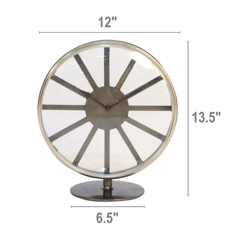 Analog Quartz Movement / Crystal Tabletop Clock in