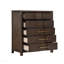 Commode 5 tiroirs de style moderne en bois de noyer-1868099605