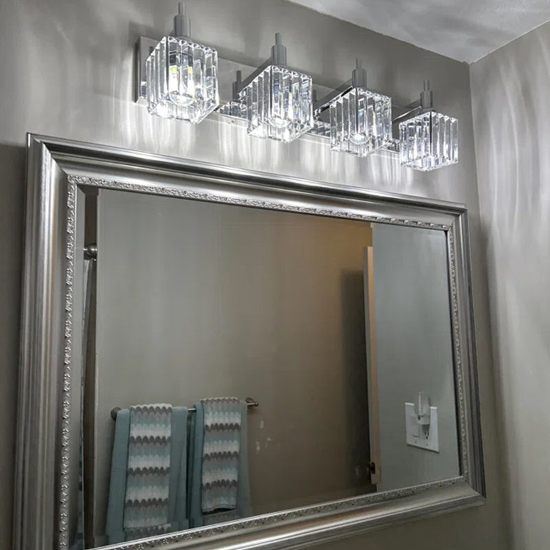 Dimmable Vanity Light, Chrome, 4 Lights