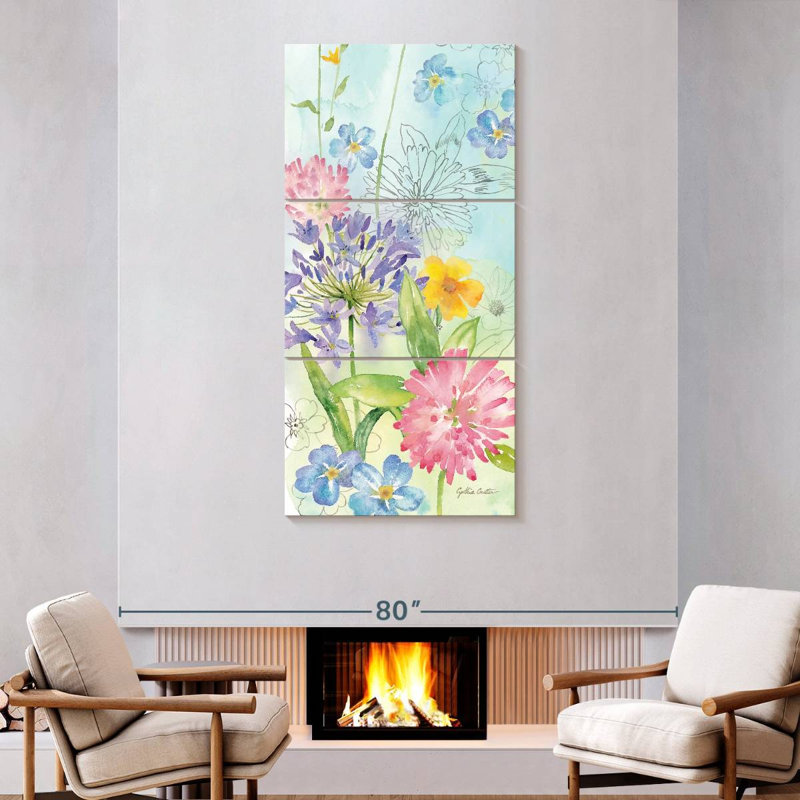 Mélange de fleurs sauvages vertical I, H 75 po x l 36 po