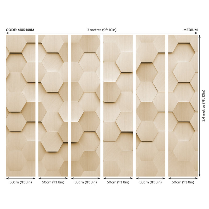 Montegue Wall Mural, 240cm L x 300cm W