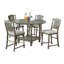 Dining Table X High Chairs Pcs Counter Height Dining Set Dining Room Furniture Plush Upholstered Fabric Seat